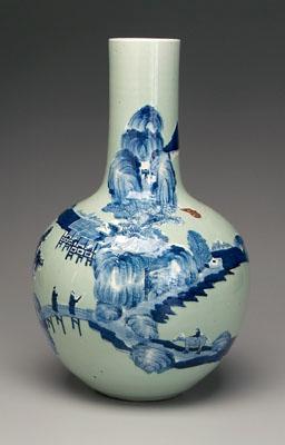 Chinese celadon bottle vase blue 92ce6