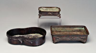 Three Japanese bronze suiban basin 92cf3