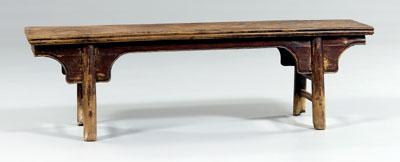 Chinese elm bench, mortise-and-tenon