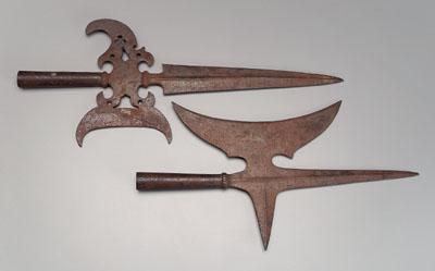 Two iron halberds copies of 15th 16th 92d1e