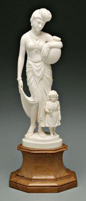 Indian ivory carving woman and 9312a