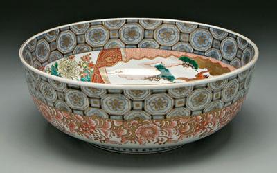 Large Japanese Imari bowl interior 93135