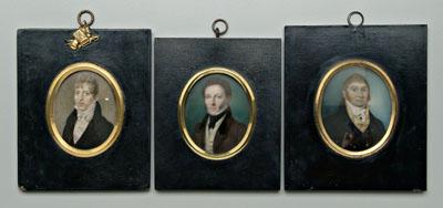 Three 19th century miniature portraits  93176