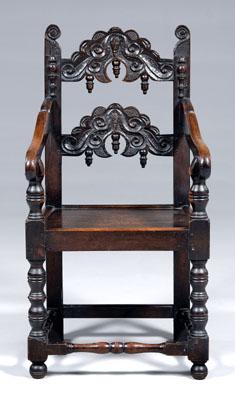 17th century English open armchair 93182