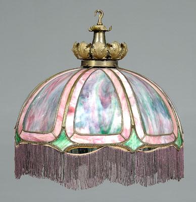 Stained glass hanging lamp, mushroom