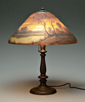 Handel reverse painted lamp cast 931b0