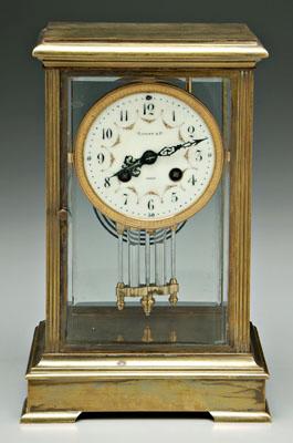 Tiffany & Co. shelf clock, brass