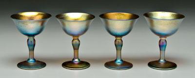 Set of four Tiffany stems iridescent 931d6