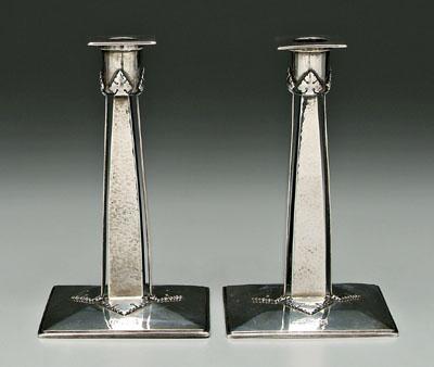 Pair Tiffany sterling candlesticks  931e4
