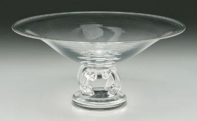 Steuben center bowl, clear glass with