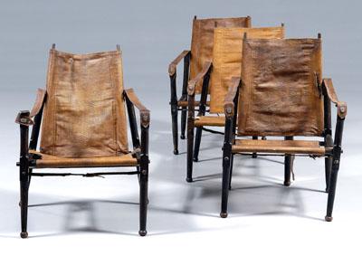 Set of four Klint safari chairs: