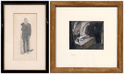 Two Frederic Gruger drawings (Frederic