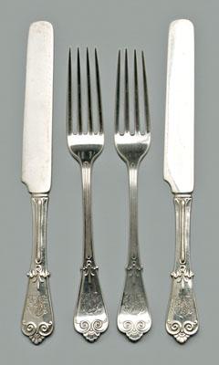 Tiffany sterling flatware, Tiffany