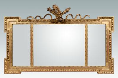 Louis XVI style overmantel mirror,