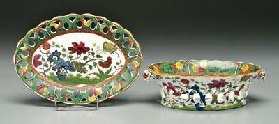 Early Spode bowl and under plate: