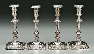 Set four silver plated candlesticks  932d2