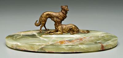 Pair Austrian bronze dogs: pair
