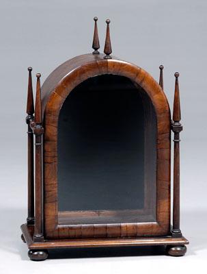Mahogany clock case, domed cabinet with