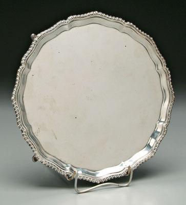 English silver tray scalloped 93318