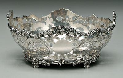 English silver center bowl openwork 93319