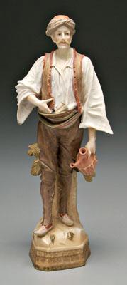 Teplitz porcelain figurine, man holding