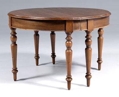 Country pine circular dining table,
