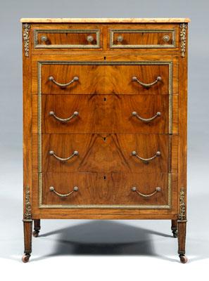 Louis XVI style marble top chest  93370