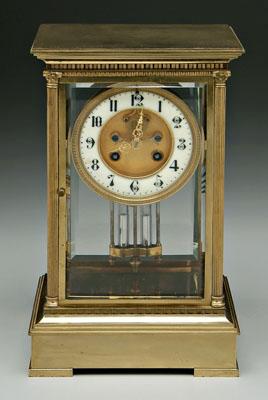 Crystal regulator clock brass 93372