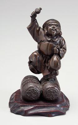 Japanese bronze figure of Daikoku,