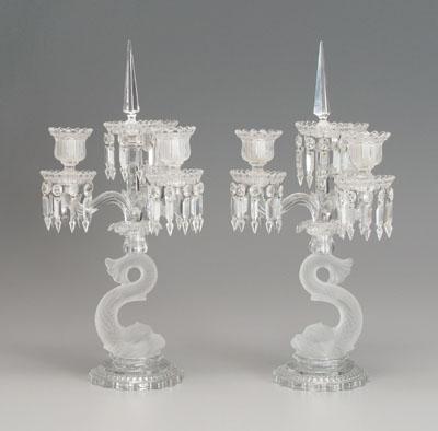 Pair Baccarat candelabra: each