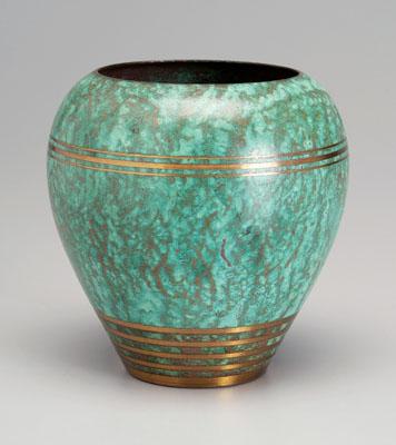 Sorensen bronze vase, textured