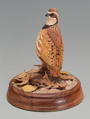 Finely carved and painted quail  92ff0