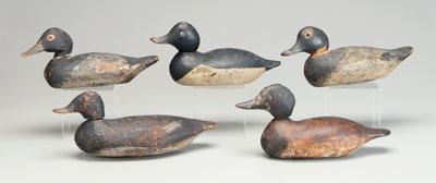 Five carved wooden decoys two 92ff3