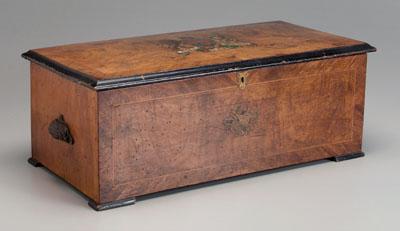 Music box, English burlwood with banded