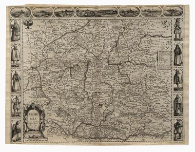 John Speed map of Bohemia, 1626,
