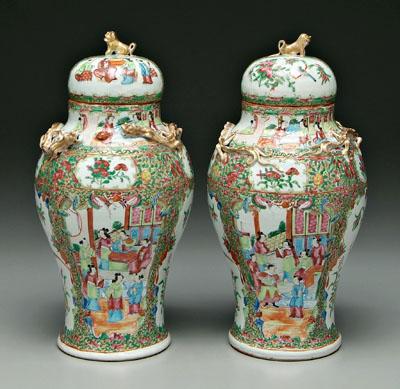 Pair Chinese famille rose jars  93050