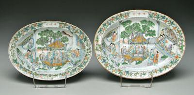 Two Chinese export platters famille 93055