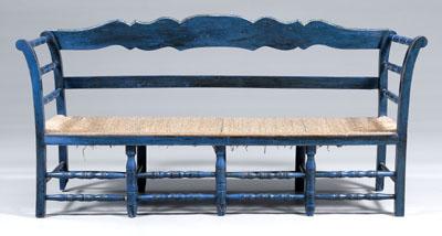 Blue painted provincial settee  9306c