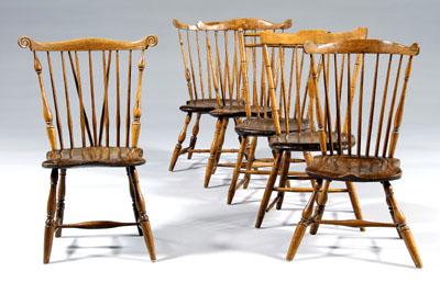 Assembled set of six Windsor chairs  9306e