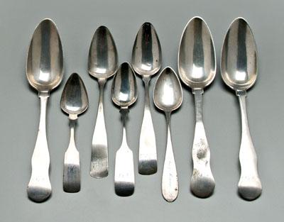 Eight Maryland, other silver spoons: