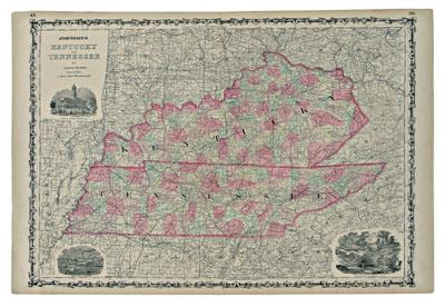 Two Kentucky and Tennessee maps: