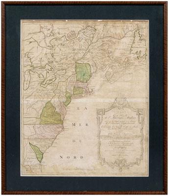 Lotter map of Colonial America,