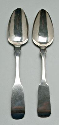 Two South Carolina coin silver spoons: