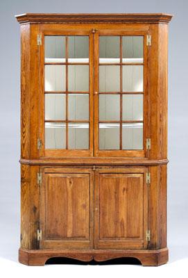 Southern yellow pine corner cupboard,