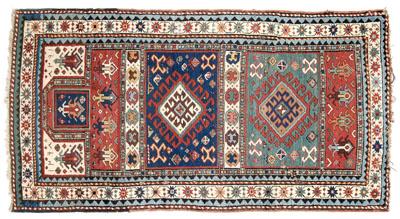 Caucasian prayer rug, central panels