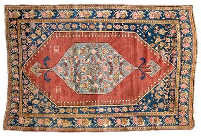 Turkish rug, pale blue central