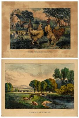 Two Currier &amp; Ives prints: