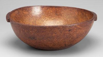 Fine burlwood bowl finely turned 93574