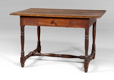 Southern stretcher-base table, walnut