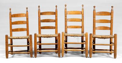 Four early Virginia side chairs  935d8